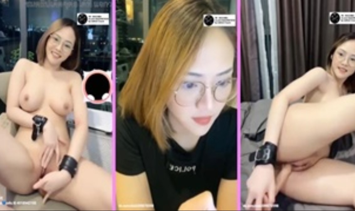 คลิปหลุด Mlive น้องปันปัน สาวแว่น หน้าสวย นมใหญ่ ไลฟ์สด ร่อนหีขย่มควยปลอม เด็ดสุดๆ
